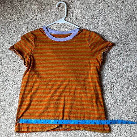 Madewell *Northside Vintage Tee* Size Small | Maple Glow | Orange Stripes | EUC - Picture 6 of 11